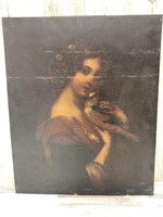 "Portrait of A Woman" Oil on Copper