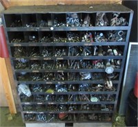 Nut and bolt organizer loaded with various