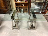 Beveled Glass Top Desk