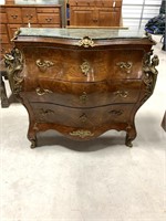 Louis XV Style French Marble Top Chest