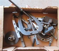Collection of various size gear pullers, etc.