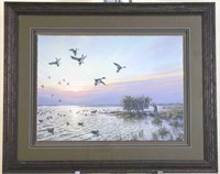 HERB BOOTH DUCK HUNT SIGNED A/P 9/15 PRINT