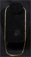 14kt YELLOW-GOLD ITALIAN 30in OVAL LINK NECKLACE