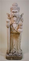 CARVED LIMESTONE CHINESE WISE MAN SCULPTURE