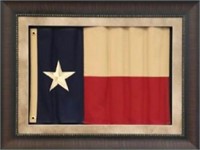 FRAMED WAVY STATE OF TEXAS FLAG