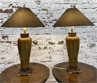 Pair of Rustic Ceramic Table Lamps