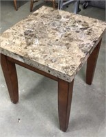 End Table with Faux Granite Top