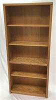 Solid Wood Five Shelf Bookcase
