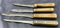 Four Vintage Butcher Knives