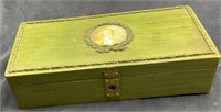 Antique Green Jewelry Box