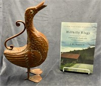 Tin Duck Pitcher and Hillbilly Elegy Book