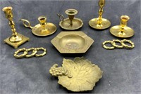 8 Assorted Pieces of Brass and Napkin Rings