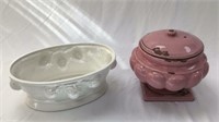 Ceramic Planter and Covered Jar