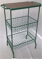 Green Painted Wire Rack and Counter