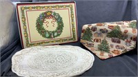 Christmas Placemats, Table Runner, Cloth Placemats