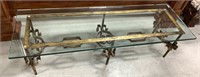 Wrought Iron Glass Top Coffee Table