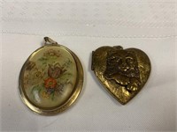 Lot of 2 vintage lockets