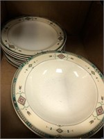 Lot of 13 serving 5 bowls 8 salad plates