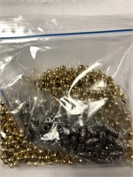 Lot of gold and silver plastic beads
