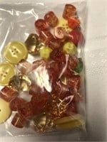 Vintage plastic yellow and orange beads