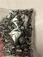 Lot of silver plastic beads