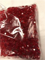 Lot of red plastic beads