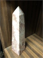 Pink quartz stone statue