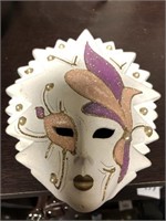 Clay decorative painted face mask from Italy