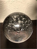 Decorative glass crystal ball w bubbles