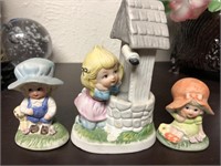 Set of 3 Artman little girl figurines