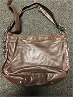 Coach light brown leather shoulder/crossbody purse