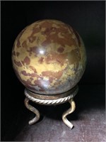 Large natural stone decorative ball