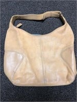 Cole Hahn yellow pebbled leather hobo purse