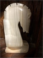 Large cave onyx stone Horse head statue