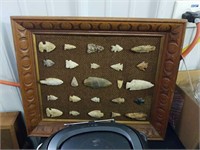 FRAMED INDIAN ARTIFACTS