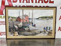Bernard Smith harbor original painting