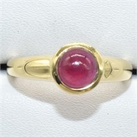 Yellow Gold Plated Sterling Silver Ruby Ring SJC
