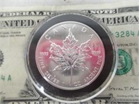 1992 $5 Canadian 1oz .999 Silver Maple Leaf