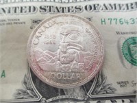 1958 Canadian Canada Silver Dollar