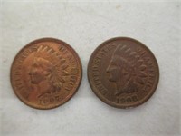 1907 & 1908 Indian Head Pennies Cents