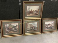 The Hunt in 4 Framed Prints