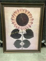 31.5" x 25" Framed Sunflower Print