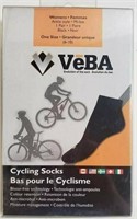 VEBA WOMEN'S CYCLING SOCKS SIZE 6-10, BLACK