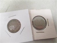 1912 & Undefined Carded Liberty V Nickels