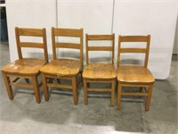 (4) Children's Wood Chairs