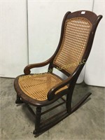 Wicker Seat Rocking Chair