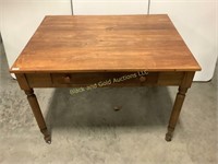 Handmade wooden desk with center drawer