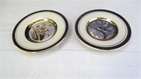 (2) 24KT Gold Rimmed Small Plate