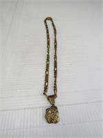 Brass Toned Pendant Necklace