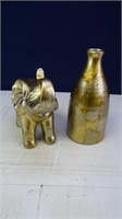 (2) Ceramic Vase/Elephant